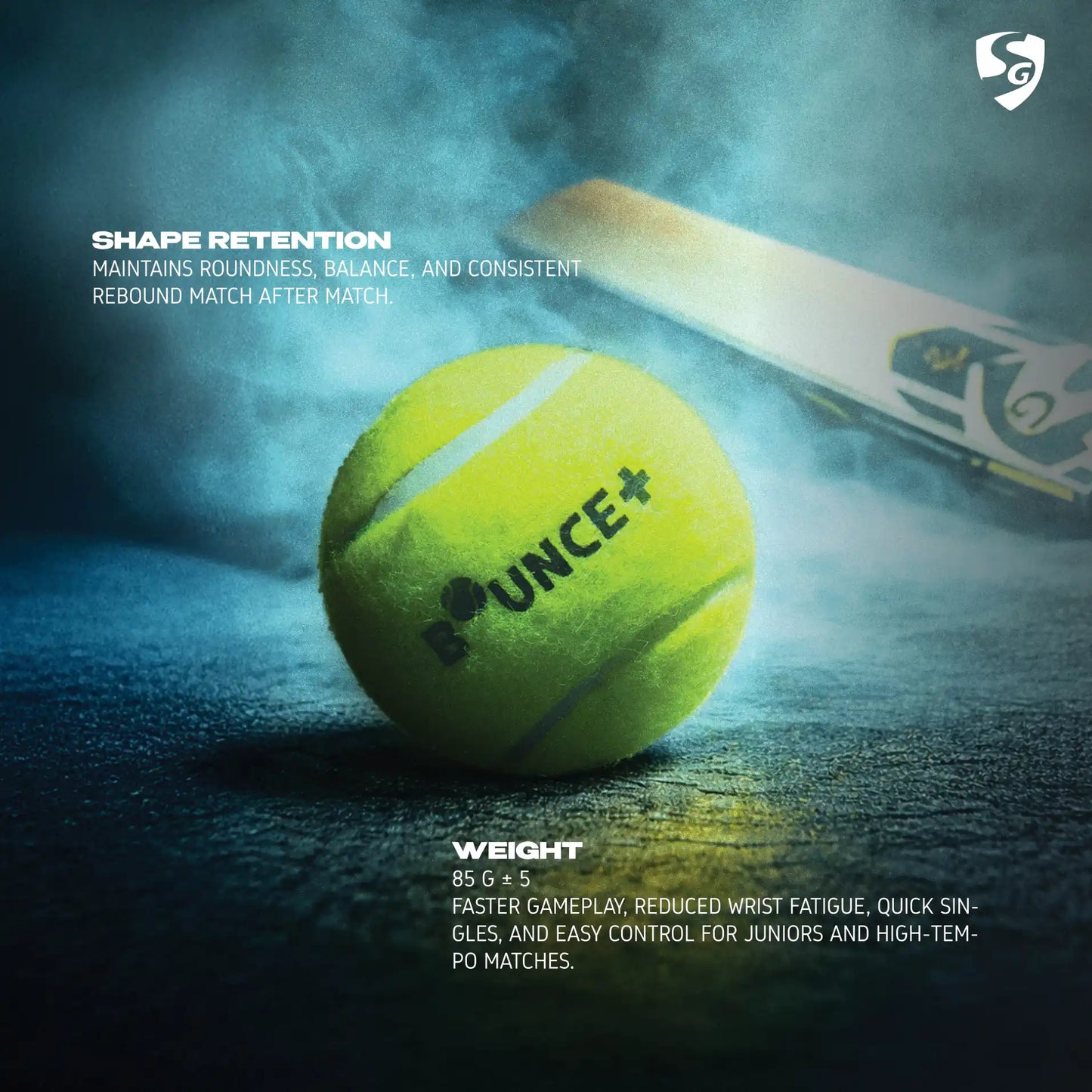 SG Bounce Plus Lightweight Tennis Cricket Ball