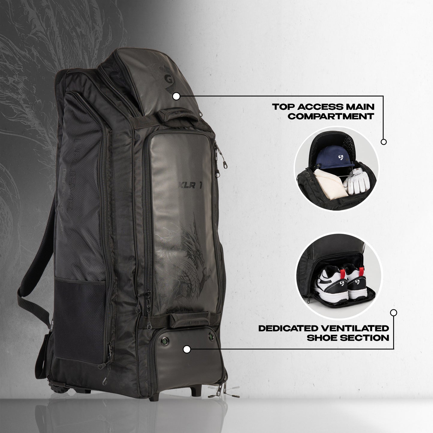 SG KLR Wheelie Duffle Cricket Kit Bag