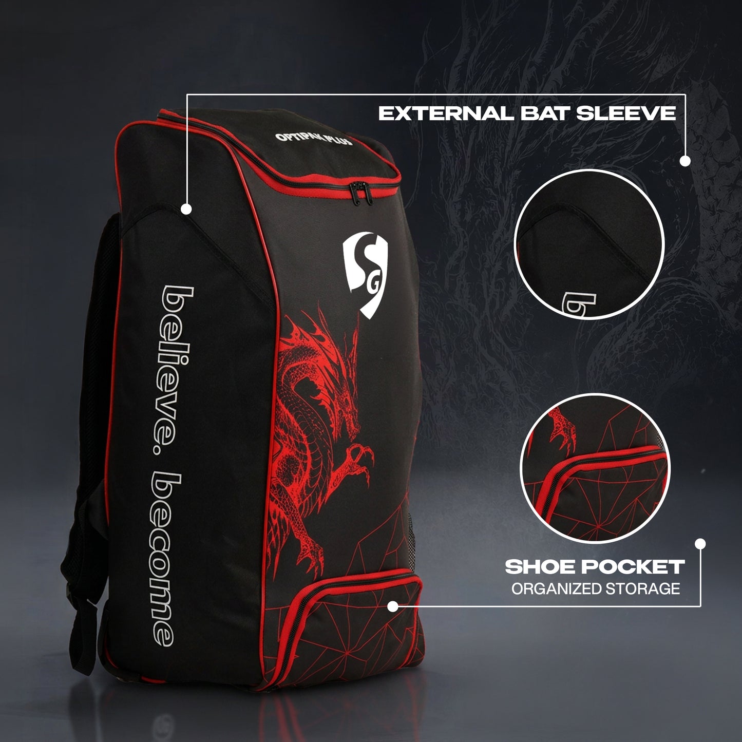 SG Dragon Optipak Plus Wheelie Cricket Kit Bag
