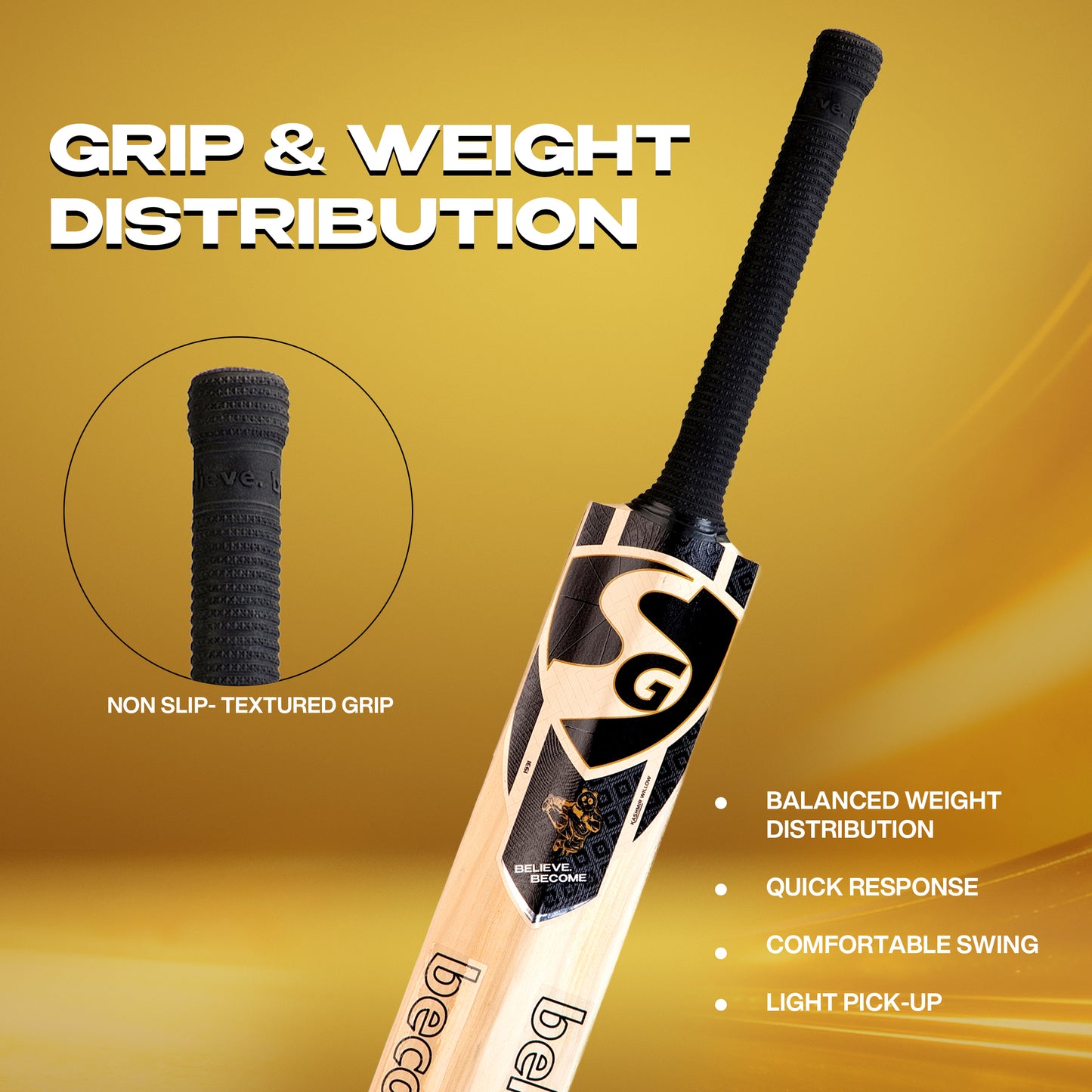 SG HP SPARK Kashmir Willow Cricket Bat