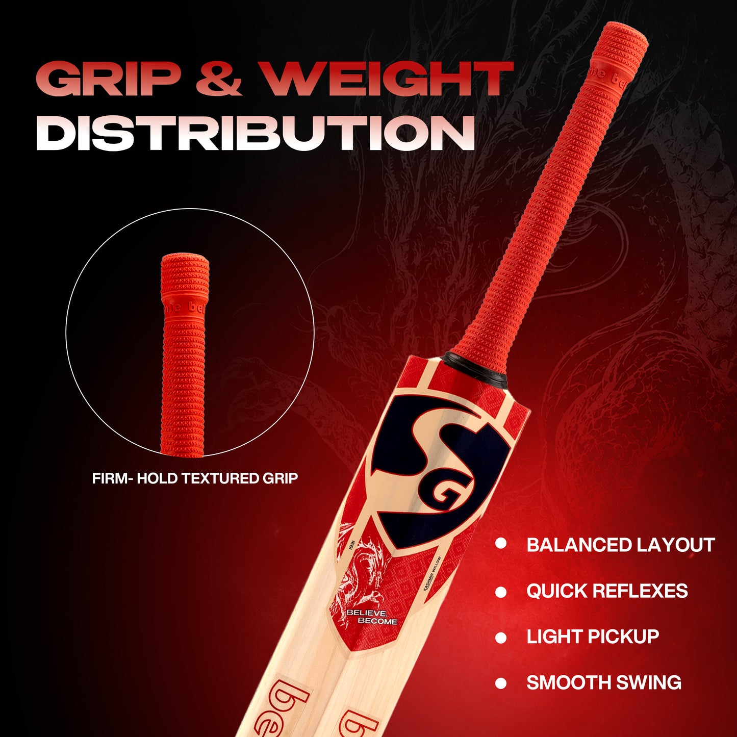 SG KLR SPARK Kashmir Willow Cricket Bat