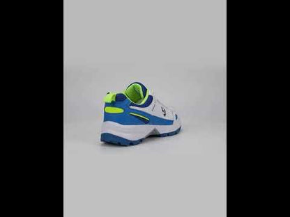 SG CLUB 6.0 Cricket Shoe: Classic White with Royal Blue and Lime Accents for Style and Performance