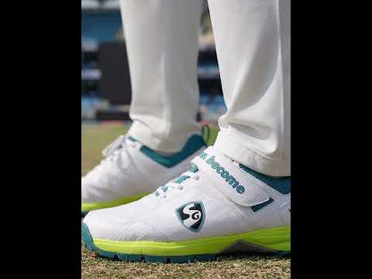 SG CENTURY 6.0 Cricket - Sleek Design in White/Sea Green/Fluo Green for Optimal Performance