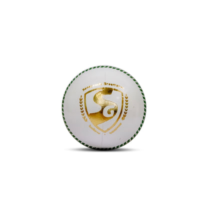 SG Super Cricket Leather Ball - White