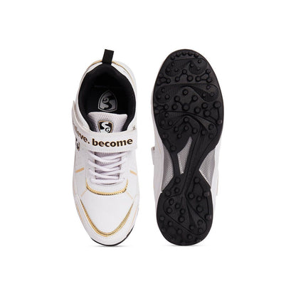 SG CENTURY 5.0 Cricket Shoe for Ultimate Performance - White/Gold