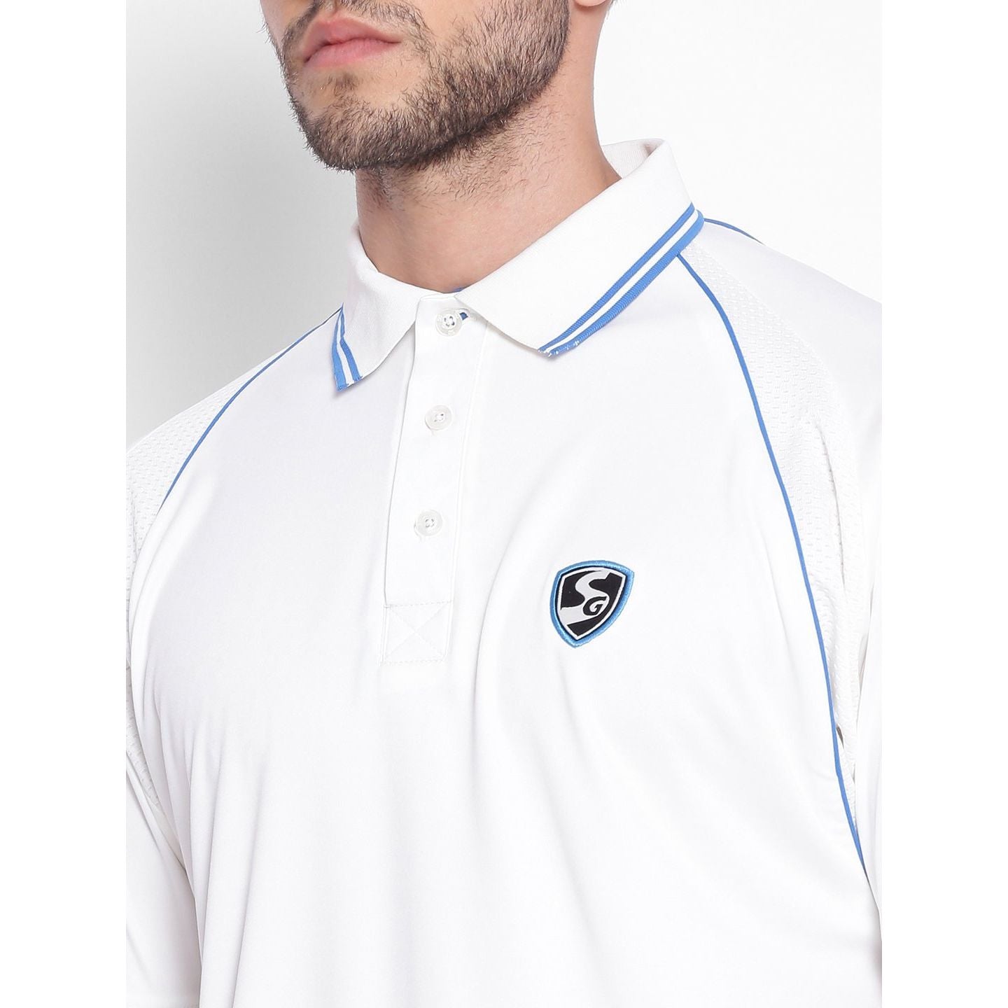 SG Premium 2.0 Half Sleeve Cricket Shirt Whites
