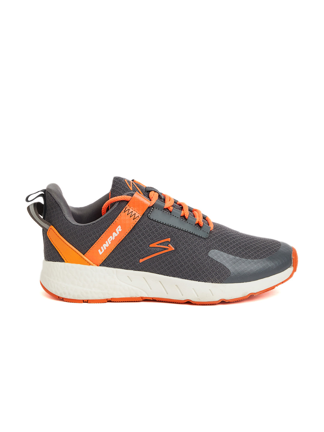 Unpar By SG Racer Running Sports Shoes For Men, Grey/Orange | Ideal for Running/Walking/Gym/Jogging/Training Sports Fashion Footwear