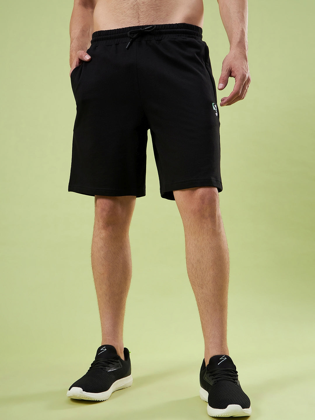 SG UNPAR X SAM CURRAN MEN'S PREMIUM BLACK SPORTY SHORTS I RELAX FIT