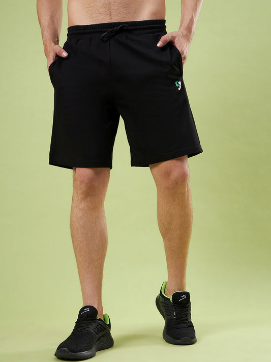 SG UNPAR X SAM CURRAN MEN'S PREMIUM BLACK SPORTY SHORTS I RELAX FIT