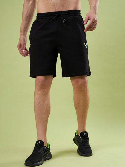 SG UNPAR X SAM CURRAN MEN'S PREMIUM BLACK SPORTY SHORTS I RELAX FIT