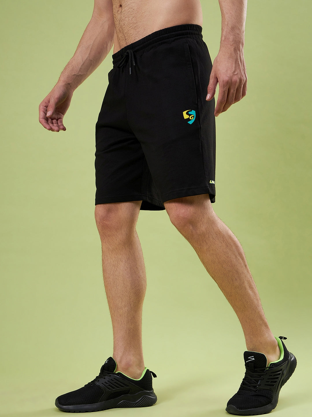 SG UNPAR X SAM CURRAN MEN'S PREMIUM BLACK SPORTY SHORTS I RELAX FIT