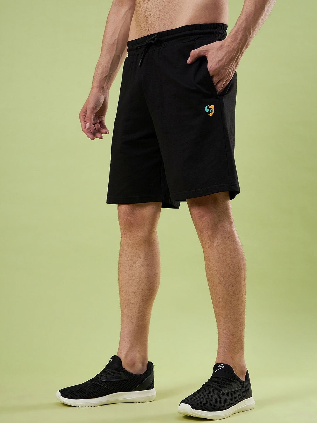 SG UNPAR X SAM CURRAN MEN'S PREMIUM BLACK SPORTY SHORTS I RELAX FIT