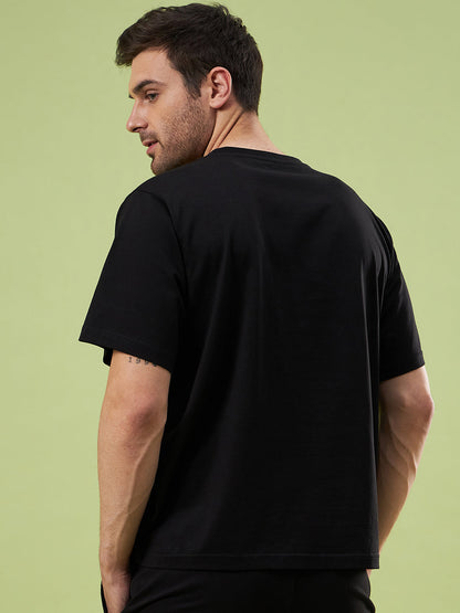 SG UNPAR X SAM CURRAN MEN'S BLACK PREMIUM OVERSIZE STREET-WEAR TEE I SG UNPAR 31