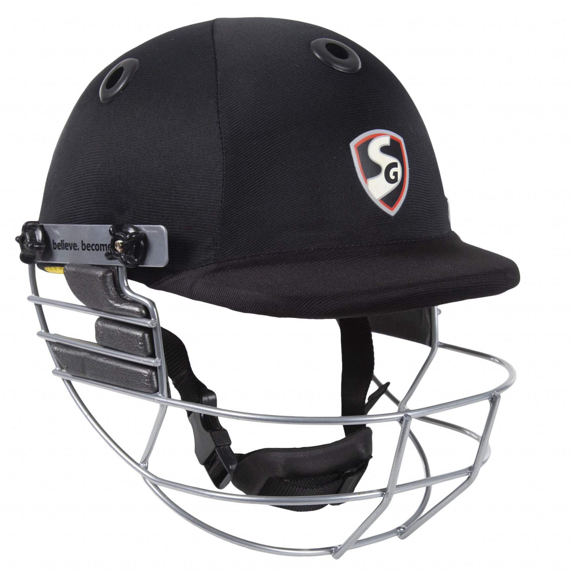 SG Blazetech Coloured Cricket Helmet (Black)