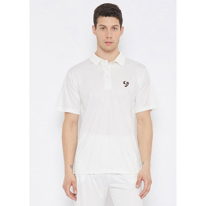 SG Club Half Sleeve Cricket Shirt Whites (Senior)