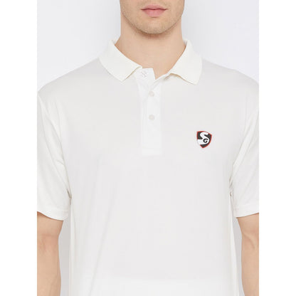 SG Club Half Sleeve Cricket Shirt Whites (Junior)