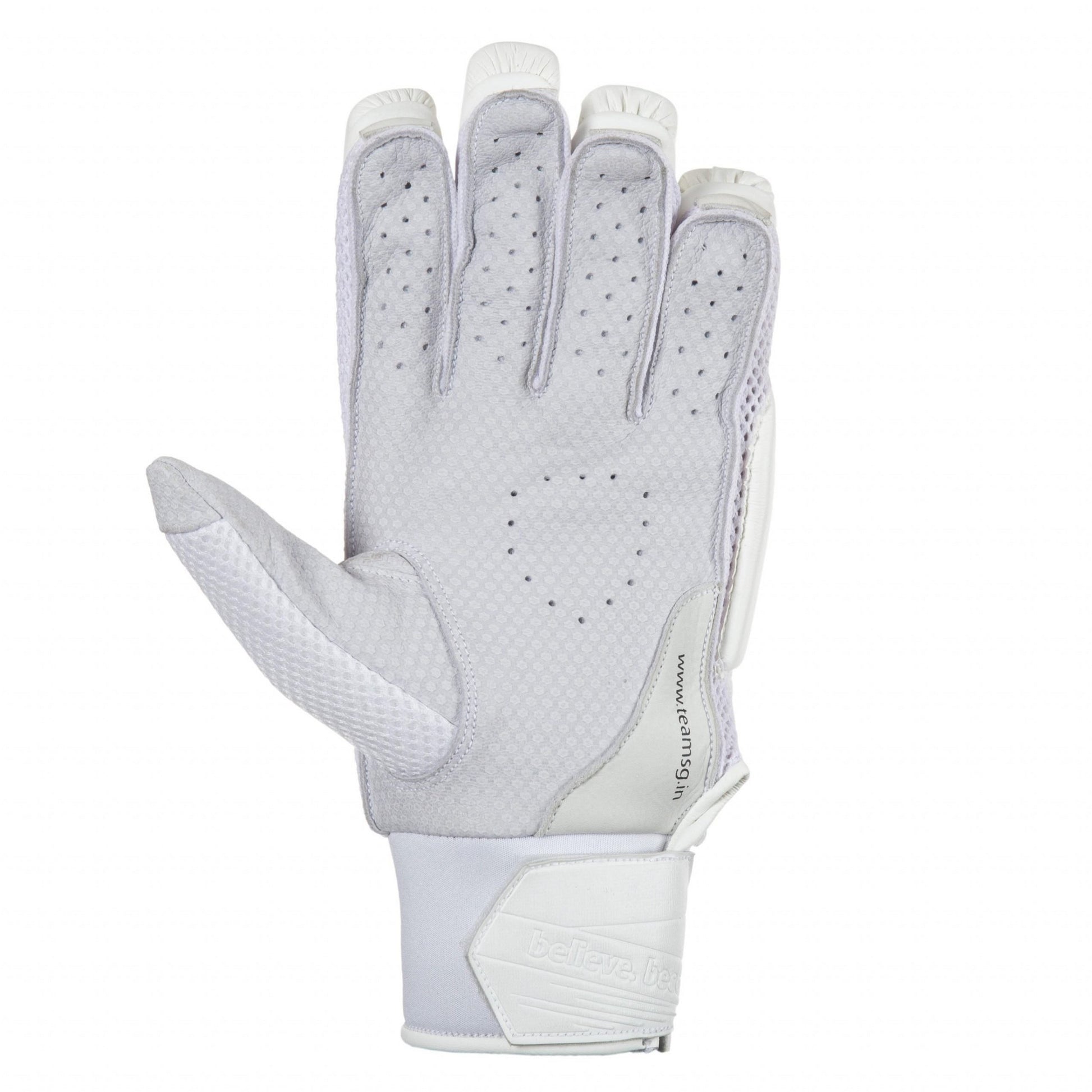 SG Hilite White Batting Gloves with High Quality Sheep Leather