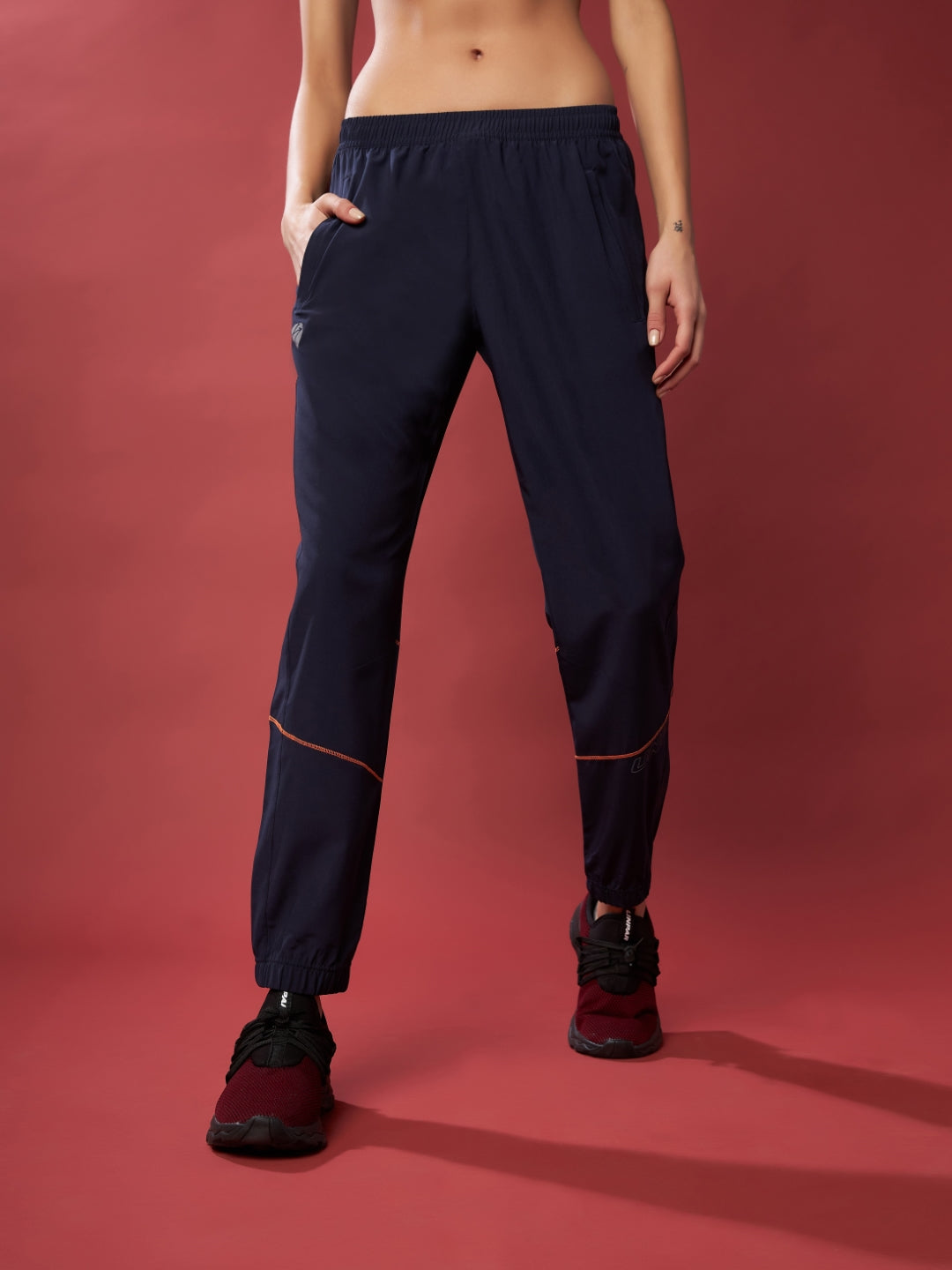 Women's Solid Navy Joggers