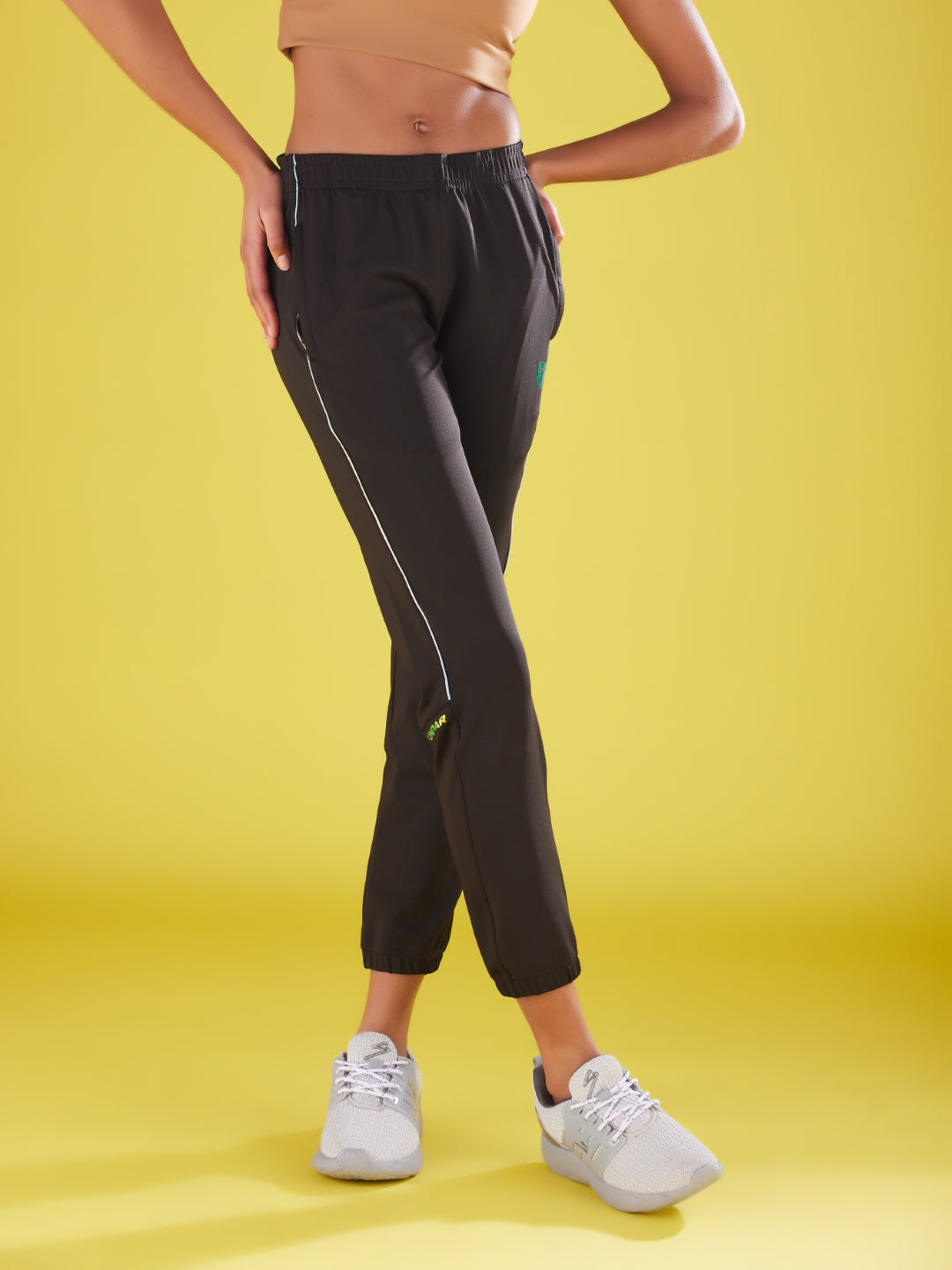 Women's Solid Black Joggers