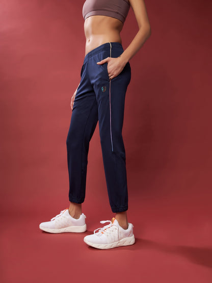 Women's Solid Navy Joggers