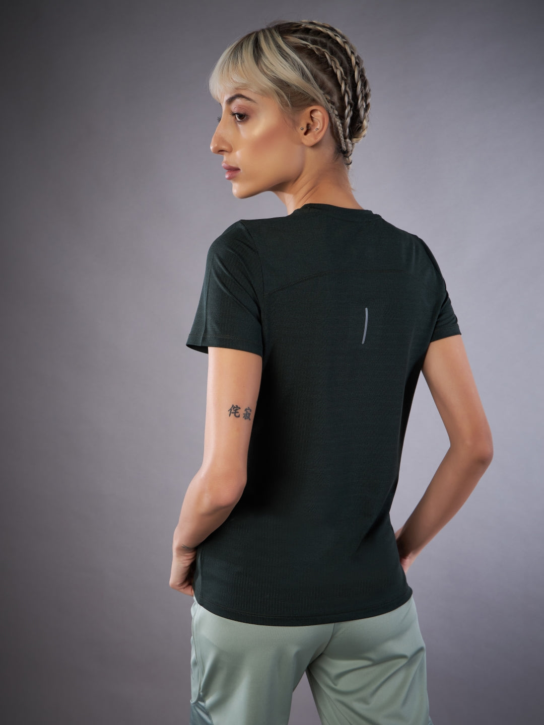 Women's Solid Olive T-shirt