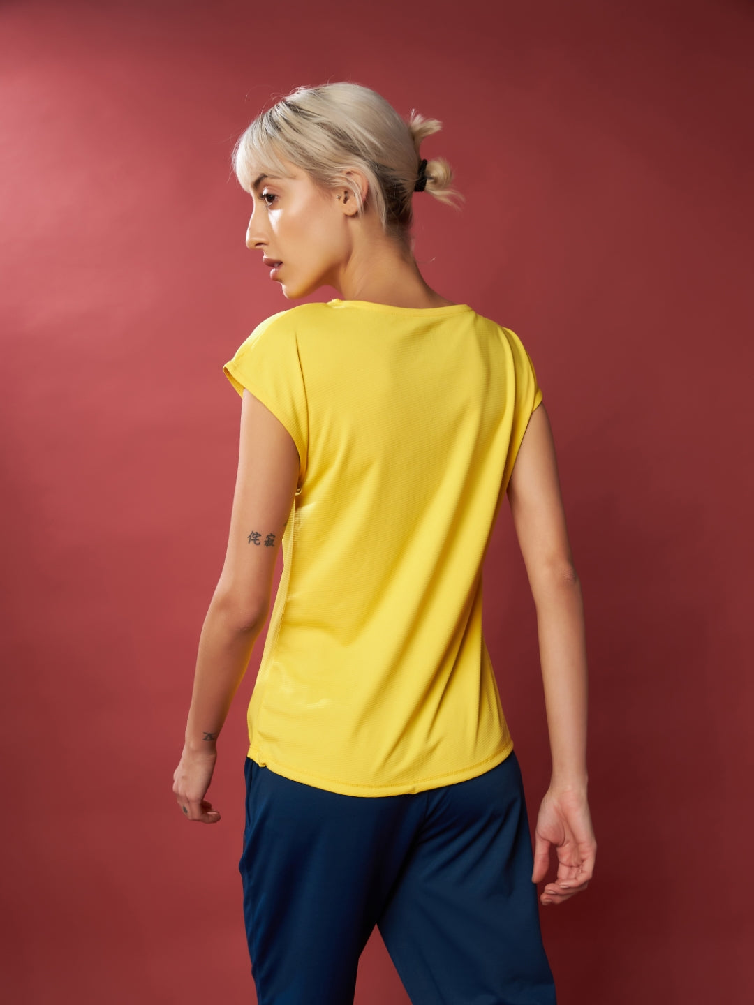Women's Printed Yellow T-shirt