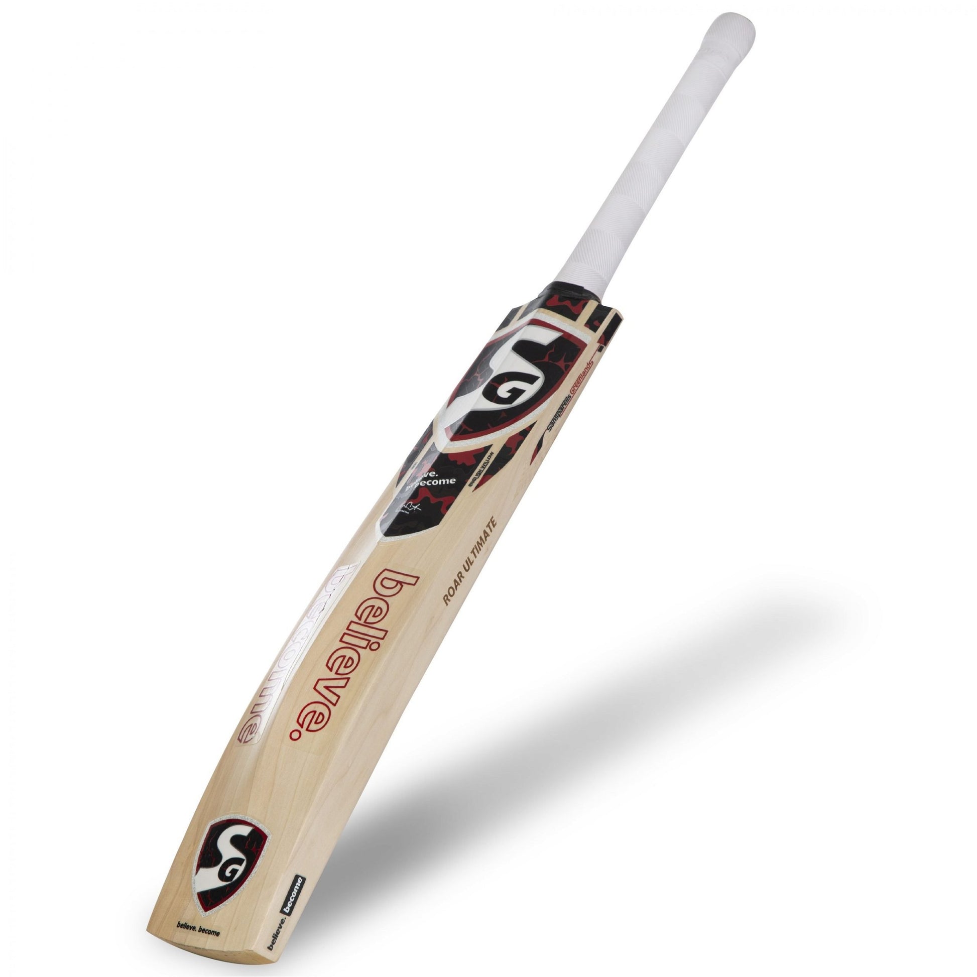 SG Roar Ultimate - Grade 3 world’s finest English willow hard pressed &amp; traditionally shaped Bat (Leather Ball)