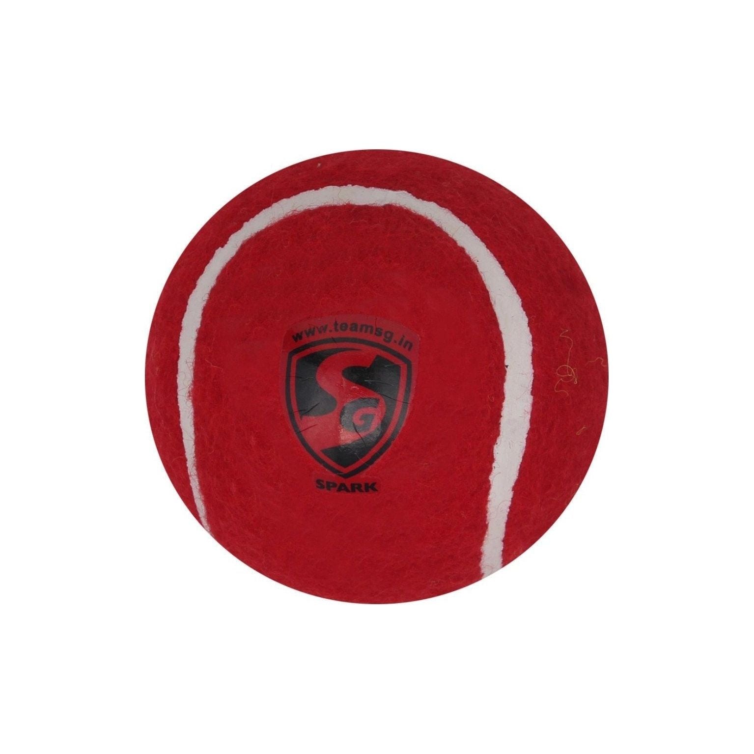 SG Spark Heavy Cricket Tennis Ball (Red)