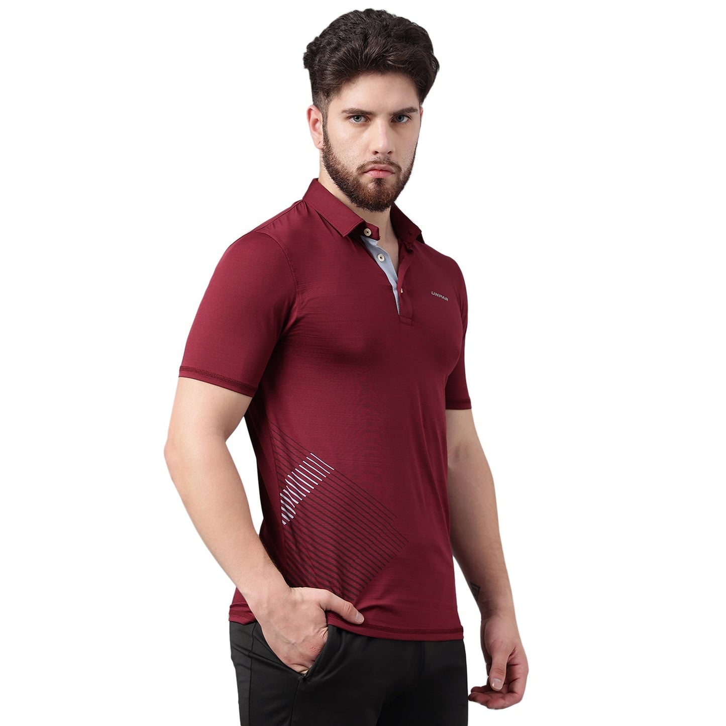 SG Men's Maroon Polo T-Shirt | Ideal for Trail Running, Fitness & Training, Jogging, Regular & Fashion Wear