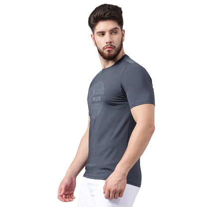 Unpar by SG Round Neck Regular Comfort Fit T-Shirt For Mens & Boys, Black Grey | Ideal for Trail Running, Fitness & Training, Jogging, Gym Wear & Fashion Wear