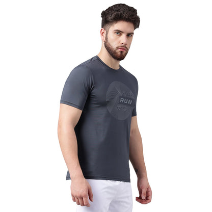 Unpar by SG Round Neck Regular Comfort Fit T-Shirt For Mens & Boys, Black Grey | Ideal for Trail Running, Fitness & Training, Jogging, Gym Wear & Fashion Wear