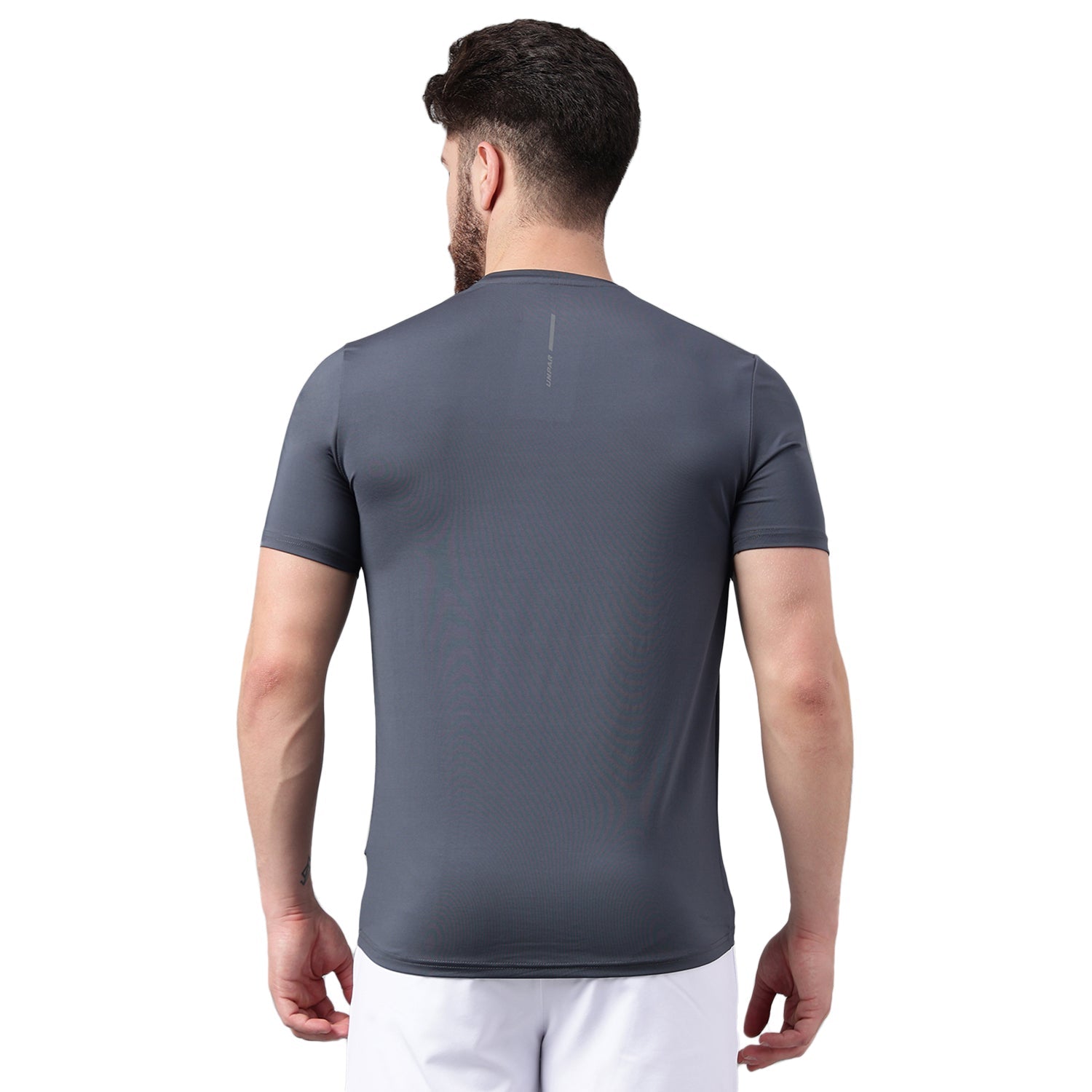 SG UNPAR By SG Men's Round Neck Graphite T-Shirt | Ideal for Trail Running, Fitness & Training, Jogging, Regular & Fashion Wear