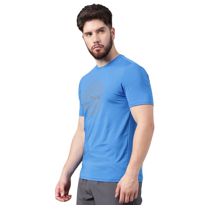 Unpar by SG Round Neck Regular Comfort Fit T-Shirt For Mens & Boys, Blue | Ideal for Trail Running, Fitness & Training, Jogging, Gym Wear & Fashion Wear