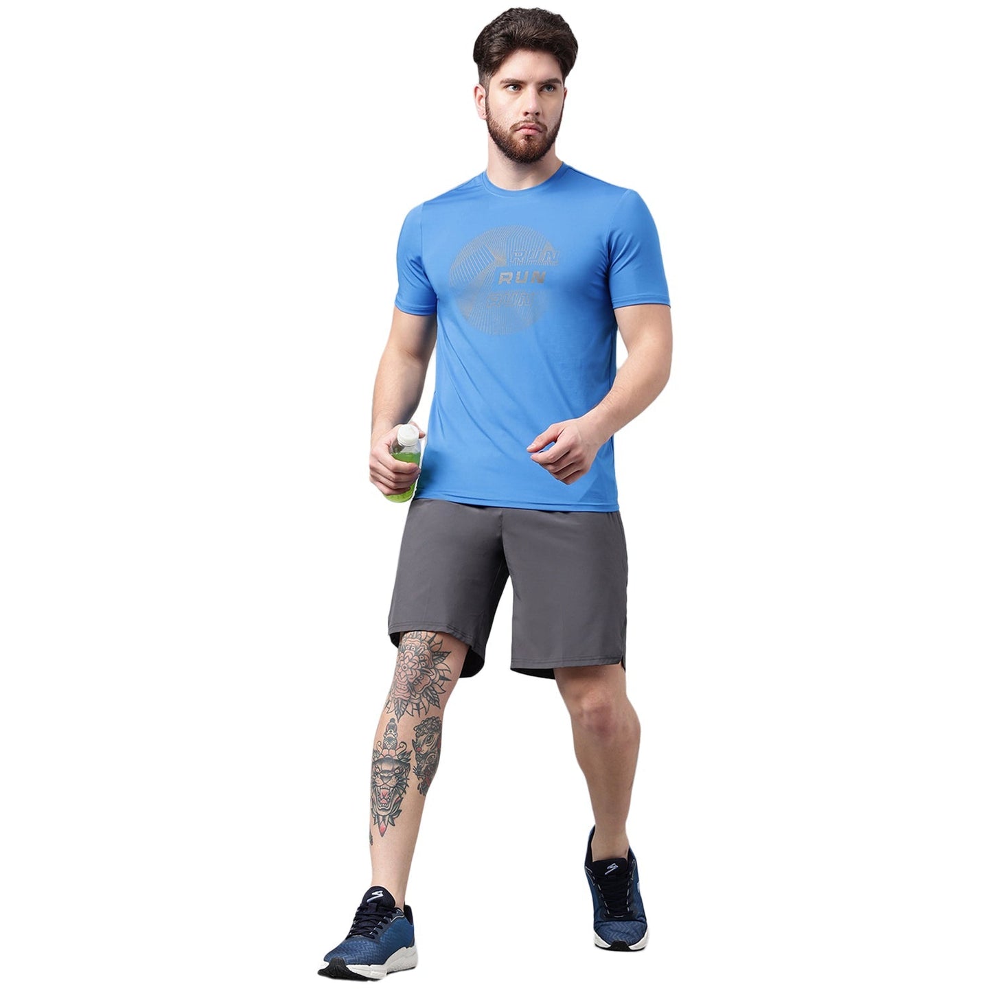 Unpar by SG Round Neck Regular Comfort Fit T-Shirt For Mens & Boys, Blue | Ideal for Trail Running, Fitness & Training, Jogging, Gym Wear & Fashion Wear