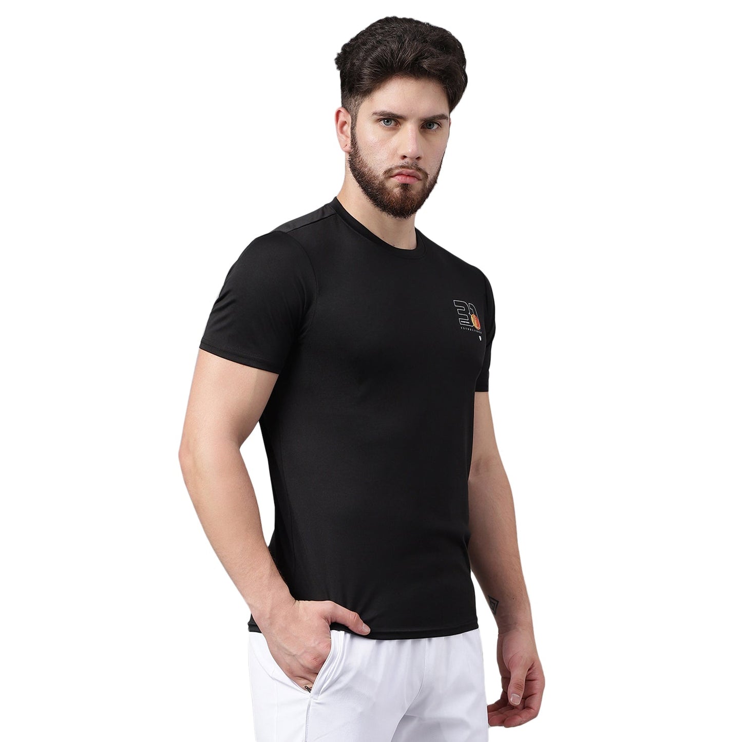 Unpar by SG Round Neck Regular Comfort Fit T-Shirt For Mens & Boys, Black | Ideal for Trail Running, Fitness & Training, Jogging, Gym Wear & Fashion Wear