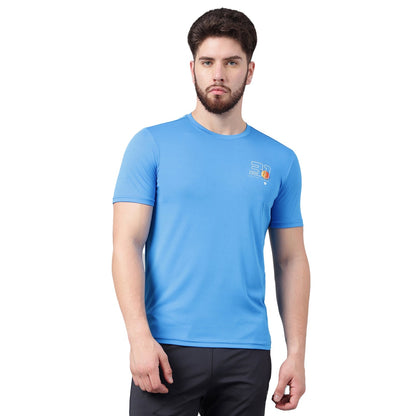 Unpar by SG Round Neck Scuba Regular Comfort Fit T-Shirt For Mens & Boys, Blue | Ideal for Trail Running, Fitness & Training, Jogging, Gym Wear & Fashion Wear