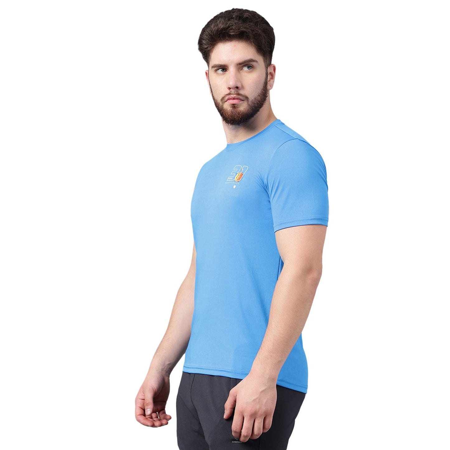 Unpar by SG Round Neck Scuba Regular Comfort Fit T-Shirt For Mens & Boys, Blue | Ideal for Trail Running, Fitness & Training, Jogging, Gym Wear & Fashion Wear