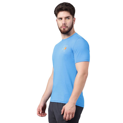 Unpar by SG Round Neck Scuba Regular Comfort Fit T-Shirt For Mens & Boys, Blue | Ideal for Trail Running, Fitness & Training, Jogging, Gym Wear & Fashion Wear