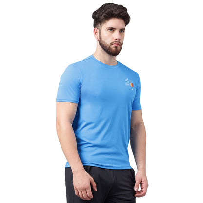 Unpar by SG Round Neck Scuba Regular Comfort Fit T-Shirt For Mens & Boys, Blue | Ideal for Trail Running, Fitness & Training, Jogging, Gym Wear & Fashion Wear