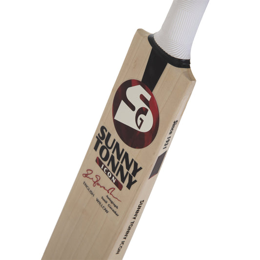 SG Sunny Tonny Icon - Grade 3 world’s finest English willow hard pressed &amp; traditionally shaped Cricket Bat (Leather Ball)