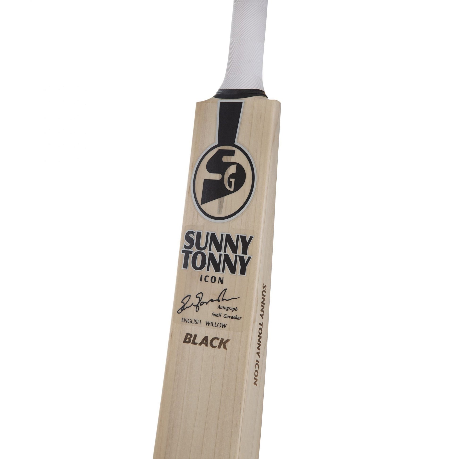 SG Sunny Tonny Icon Black - Grade 3 world’s finest English willow hard presse &amp; traditionally shaped Cricket Bat (Leather Ball)