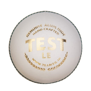 SG Test LE Most Premium Quality Four-Piece Cricket Leather Ball (White)