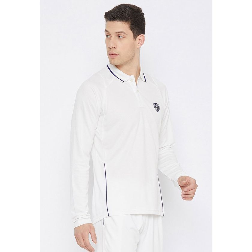 SG Test Full Sleeve Cricket Shirt Whites