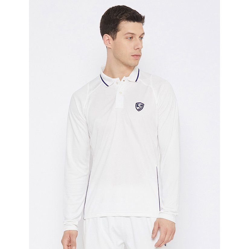 SG Test Full Sleeve Cricket Shirt Whites